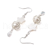 Shell Pearl & Sea Shell Beaded Dangle Earring EJEW-TA00535-4