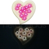 Flower Luminous Silicone Beads SIL-WH0008-37G-2