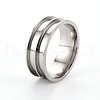 201 Stainless Steel Ring Core Blank for Inlay Jewelry Making RJEW-ZX002-05-9-2