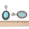 Alloy Synthetic Turquoise Dangle Stud Earrings EJEW-U053-01AS-5