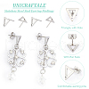 Unicraftale 201 Stainless Steel Stud Earring Findings with Hole EJEW-UN0002-34A-5