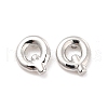 Brass Hollow Out Initial Letter Stud Earrings for Women EJEW-A044-01P-Q-1