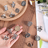 SUNNYCLUE 16Pcs 8 Style Adjustable Alloy Finger Rings Components FIND-SC0008-65-3