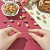 50Pcs Golden Metal Enlaced Opaque Acrylic Beads OACR-CJ0001-78-4