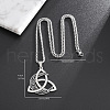 Viking Triskelion Knot Moon Stainless Steel Pendant Necklaces for Men FS-WG9ED82-01-2