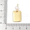 Natural Cultured Freshwater Pearl & Brass Pendants KK-U062-08G-3