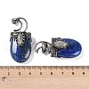 Dyed Natural Lapis Lazuli Pendants G-L524-17AS-11-3
