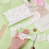 MAYJOYDIY US 3 Yards Cotton Flower Embroidery Pleated Lace Ribbon OCOR-MA0001-14B-3