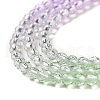Transparent Gradient Color Glass Beads Strands GLAA-G101-2mm-03-5