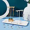 Unicraftale 36Pcs 6 Styles 201 Stainless Steel Stud Earring Findings with Hole EJEW-UN0002-41-2