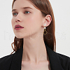 DICOSMETIC 10Pcs Brass Cubic Zirconia Ear Stud Findings KK-DC0004-33-6