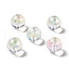 UV Plating Rainbow Iridescent Acrylic Beads X-TACR-D010-01G-1