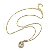 Brass Clear Cubic Zirconia Pendant Necklaces for Women NJEW-D305-03G-01-3