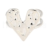 Brass Heart Open Cuff Rings RJEW-Q781-13P-2