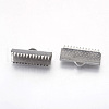 304 Stainless Steel Ribbon Crimp Ends X-STAS-G187-24P-20mm-2