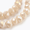 Electroplate Glass Beads Strands GLAA-K027-FR-B01-3