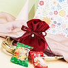 Velvet Jewelry Bags with Drawstring & Plastic Imitation Pearl TP-CJC0001-03A-7