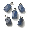Natural Blue Aventurine(Dyed & Heated) Pendants G-Z067-03P-06-2