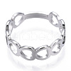 Non-Tarnish 304 Stainless Steel Hollow Out Heart Adjustable Ring for Women RJEW-T027-11P-3