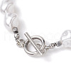 Nuggets Plastic Imitation Pearl & Glass & Synthetic Non-magnetic Hematite Beaded Bracelets for Women BJEW-JB10569-4