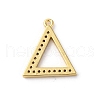 Rack Plating Brass Micro Pave Cubic Zirconia Pendant KK-H449-76G-06-3