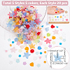WADORN 500Pcs 25 Styles Transparent Acrylic Bead Caps & Charms FACR-WR0001-01-2