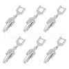 SUPERFINDINGS 6Pcs Brass Fold Over Clasps KK-FH0007-43B-1