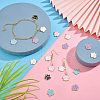 SUPERFINDINGS 80Pcs 5 Colors Alloy Enamel Pendants ENAM-FH0001-35-5