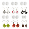 6Pcs 6 Style Sports Ball Cabochon DIY Silicone Molds DIY-TA0005-68-9