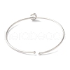 Rack Plating Brass Micro Pave Clear Cubic Zirconia Letter Open Cuff Bangles BJEW-A018-01P-G-3