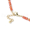 Faceted Rondelle Cubic Zirconia Beaded Bracelet Making KK-F892-27G-3