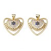 Brass Micro Pave Cubic Zirconia Pendants ZIRC-N039-233-2