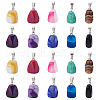 Natural Banded Agate/Striped Agate Pendants G-GA0001-03-1