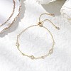 Brass Cable Chains Slider Bracelets BJEW-JB11813-1