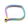 Ion Plating(IP) 304 Stainless Steel Open Back Bezel Pendants STAS-K208-18M-2