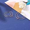 30Pcs 5 Size 316L Surgical Stainless Steel Hoop Earring Findings X1-STAS-ZZ0001-03G-5