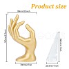DELORIGIN 2Pcs Acrylic Organic Glass Ring Displays RDIS-DR0001-01-2