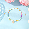 Adjustable Glass Seed Round Beaded Braided Bracelets BJEW-MZ00187-03-1
