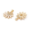 Brass Micro Pave Clear Cubic Zirconia Pendants KK-E005-39G-2
