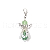 Angel Handmade Glass Pearl Beaded Pendants Decorations HJEW-JM03405-4