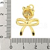 Brass Micro Pave Clear Cubic Zirconia Pendants KK-R159-27G-3