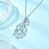 304 Stainless Steel Empty Macrame Pouch Star Moon Pendant Cable Chain Necklace Making NJEW-JN05281-02-1