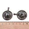 Natural Snowflake Obsidian Pendants G-Q158-03A-R07-3