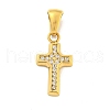 Ion Plating(IP) 304 Stainless Steel Cubic Zirconia Pendants STAS-C102-04B-G-1
