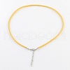 2mm Faux Suede Cord Necklace Making with Iron Chains & Lobster Claw Clasps NCOR-R029-M-4