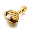 Plastic Pearl Pendants STAS-Q360-06E-G-2
