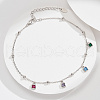 925 Sterling Silver Anklets AJEW-Z029-29P-2