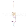 Hanging Crystal Aurora Wind Chimes HJEW-Z003-04-3