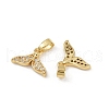 Brass Micro Pave Cubic Zirconia Charms KK-C093-13G-2