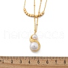 304 Stainless Steel Double Layer Necklaces NJEW-Z061-02G-5